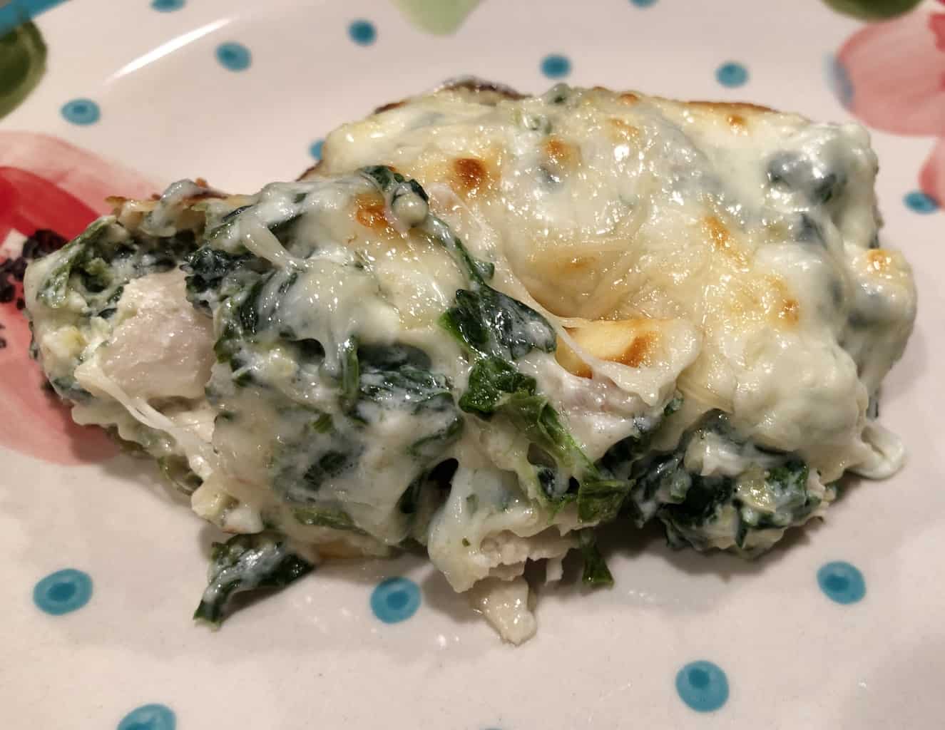 Keto Low Carb Spinach-Artichoke Chicken Casserole - 'wild and three